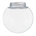 Glasskuppel Glob Ø150 mm, H133 mm, gjenger 84,5 mm, klar
