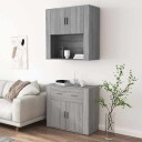vidaXL Highboard grå sonoma konstruert tre