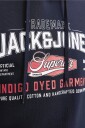 Jack & Jones Plus   Hettegenser Jjelogo Sweat Hood 2 Col Aw26 Sn Pl   Blå