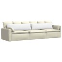  Sofaputer 2 pcs Hvit 145 x 40 cm stoff