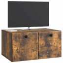  Vegghengt TV skap 59,5 x 41 x 30 cm Røkt Eik Konstruert tre
