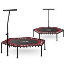Fitness trampoline med håndtak 127 cm Neo Sport   sekskantet rød