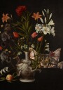 Curious Cat Flowers Plakat / 30x40