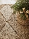 Dixie Esther Star gulvteppe Ø120 cm Natural