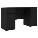  Skrivebord Svart Eik 140x49x76 cm Konstruert Tre
