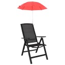  Paraply med klemme 2 pcs Mursteinsrød Ø 105 x 86 cm