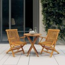 vidaXL Hagespisestuesett 3 deler heltre teak
