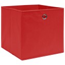 vidaXL Oppbevaringsbokser 4 stk uvevd stoff 28x28x28 cm rød