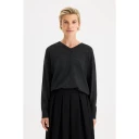 Filippa K Soft Wool V Neck Sweater   Grey   S