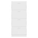 vidaXL Skoskap h?yglans hvit 63x24x147 cm konstruert tre