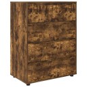  Oppbevaringsskap 2 pcs Røkt eik 80 x 48 x 105 cm Konstruert tre