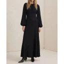 by Ti Mo Viscose Maxi Dress   Black   S