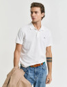GANT Slim Shield Ss Pique Polo - White - XXXL
