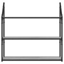  Vegghylle 3 etasjer grå sonoma 80x21x78,5 cm konstruert tre 8721012126183