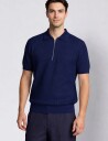Clean Cut Copenhagen Karl Knitted Polo Navy XXL