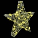  3D Stjerne med 50 LED Varmhvit 55 x 53,5 x 10 cm Akryl