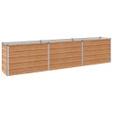 vidaXL Hevet Hagebed Treet Brown 240 x 40 x 55 cm kaldvalset stål