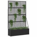 vidaXL Plantekassed Svart 105 x 30 x 170 cm Metall