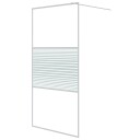 Dusjvegg hvit 100x195 cm klart ESG-glass
