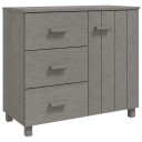 vidaXL Skjenk HAMAR lysegrå 90x40x80 cm heltre furu