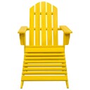 vidaXL Adirondack hagestol med ottoman heltre gran gul