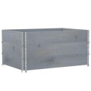  Pallekarmer 3 stk grå 120x80 cm heltre furu