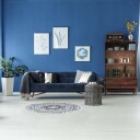 Rundt teppe med mandala design