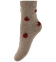 Fuzzies Sokker   2 pack   Beige Melange m. Marihøner   Fuzzies   20/22   Sokker   Brun