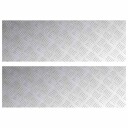  Sjekkplater 2 pcs sølv 90 x 30 cm Aluminium