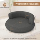 Oppblåsbar sofa med avtakbart trekk – 142 cm grå
