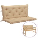 vidaXL Pute til hagebenk beige 120 cm oxford stoff