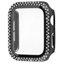 Rhinestone Dekorative Apple Watch SE (2022)/SE/6/5/4 Deksel med Skjermbeskytter - 44mm - Svart