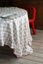 Mimou   Duk med volang Check   Beige