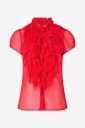 Saint Tropez   Bluse LiljaSZ Crinkle SS Shirt   Rød