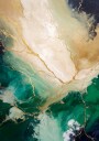 Emerald Gold Marble Flow Plakat / 40x50