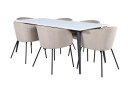Venture Home Jimmy Matgruppe 195 cm Rektangulær med 6 Berit stoler Beige