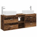 vidaXL Baderomsskapsett 3 stk. Gammelt tre 53 x 34,5 x 63 cm