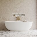 Hassel & Teudt HBK701 Badekar /Dusjkran Polert Messing Naturfarget