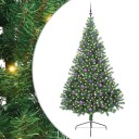  Kunstig Forhåndsopplyst Juletre med 300 LED grønn 240 cm PVC