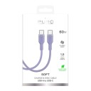 Puro ICON USB-C 25W Kabel 1,5m Lilla for Lading og Dataoverføring