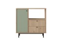 Donae Kommode 88 cm   Eik/Grønn