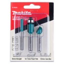 Makita Fresesett 3-Deler 6mm for Overfres DRT50Z og RT001GM205