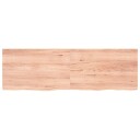 vidaXL Vegghylle lysebrun 160x50x4 cm behandlet heltre eik