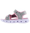 Skechers Heart Lights Sandals Metallic 35