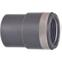 20 mm x 3/8" PVC-reduksjonsnippel/muffe grey 20mm-3/8in