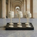 Bordlampe Lucande Quill dimmbar Beige Terrasse Aluminium Moderne 20 Beige
