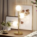 Bordlampe med 3 glober – messingfinish stabil stålbase
