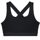 Under Armour Women's UA Crossback Mid Bra XS, Black/Black/Jetgray