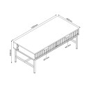 Sofabord HOME4YOU Helve 100x48x40 cm melamin - svart / lyst tre