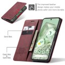 Google Pixel 8a Caseme 013 Series Lommebok-deksel Vinrød